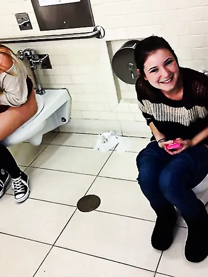 Toilet and pee girls