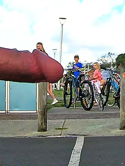 WNBR Byron Bay public erection happy flashing