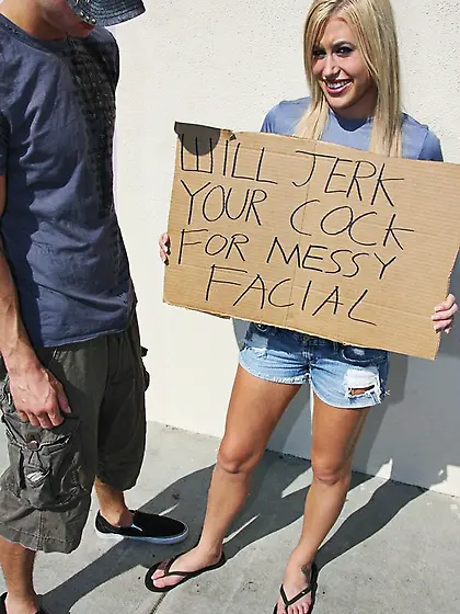 Blonde babe picked upped