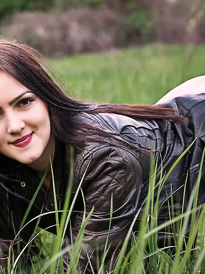 White teen black hair