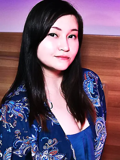 Asian dark eyes girl