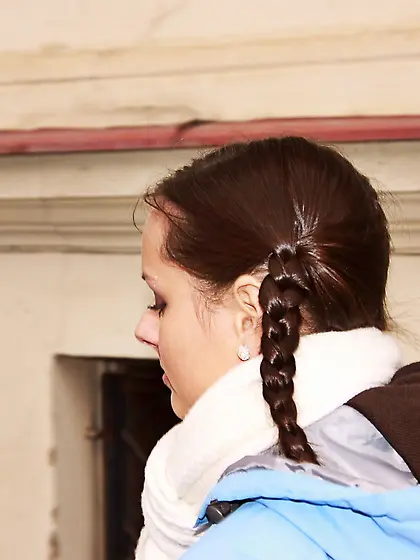 Mandy was walking around