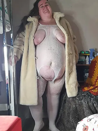 Photos of theLady in a fake fur coat