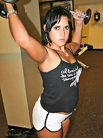 Beautiful coed brunette facial