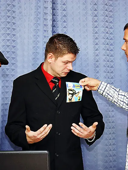 Nasty blonde secretary pleasing