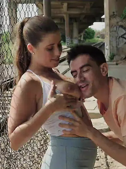 Curvy slut Lady Lyne gets fucked hard outdoors