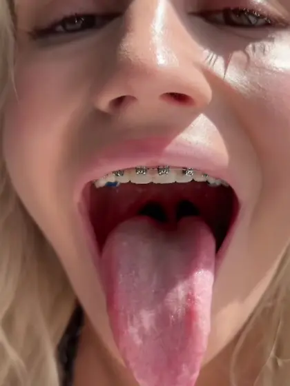 Hungry cumslut.  Begging