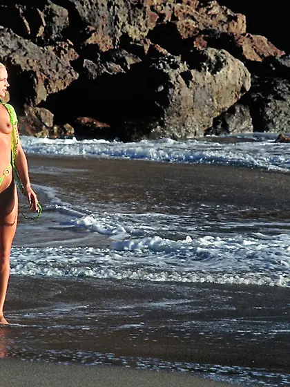 Young blonde sunning beautiful