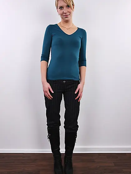 Enticing blonde cute smile