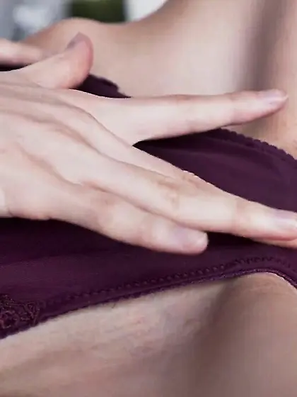 Sensual skinny teen showing pink pussy
