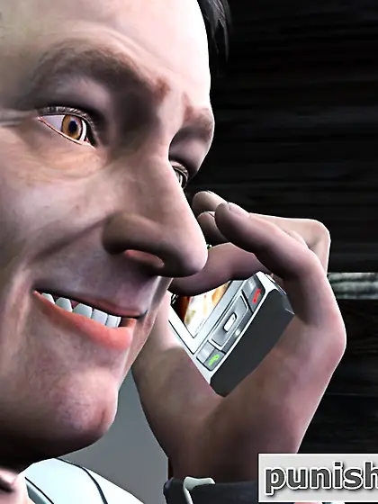 Young man in a dress has his butt paddled