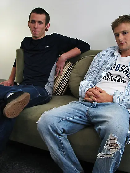 Handsome gays black gray