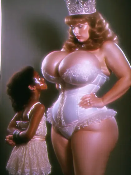70s Thicc Aryan Princess and Nigger Slave