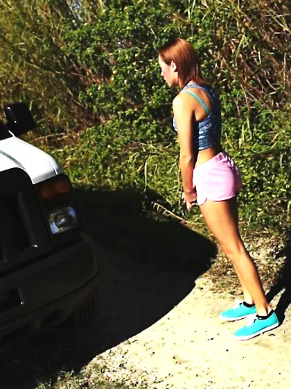 Tiny teen roped wrecked