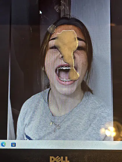 Dumb metal mouth teen whore gets a sack full